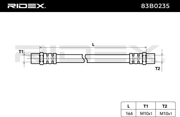 RIDEX 83B0235 - Flexible de frein cwaw.fr