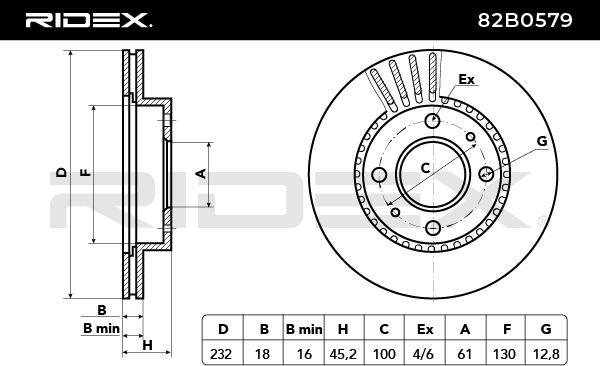 RIDEX 82B0579 - Disque de frein cwaw.fr