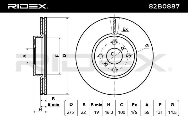 RIDEX 82B0887 - Disque de frein cwaw.fr