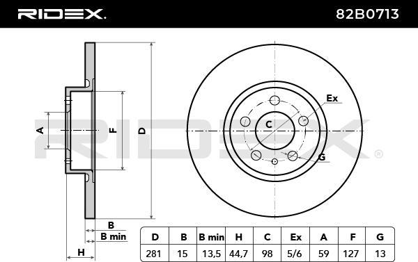 RIDEX 82B0713 - Disque de frein cwaw.fr