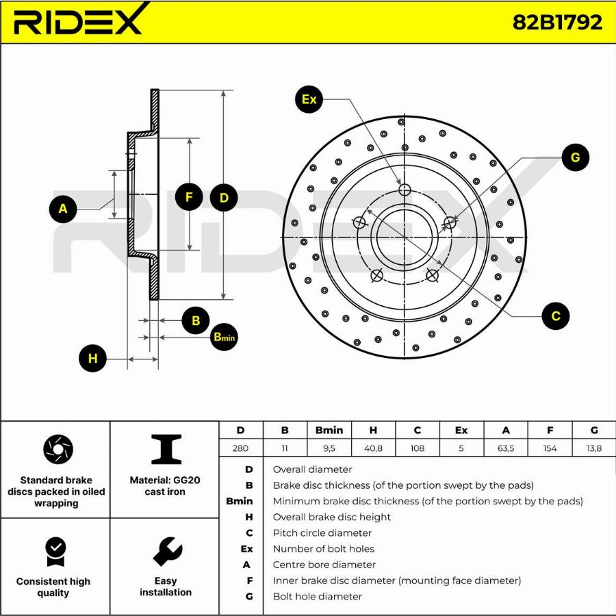 RIDEX 82B1792 - Disque de frein cwaw.fr