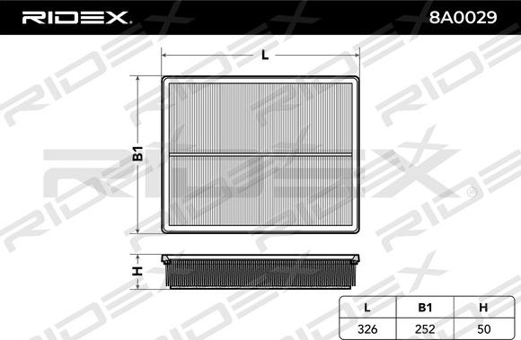 RIDEX 8A0029 - Filtre à air cwaw.fr