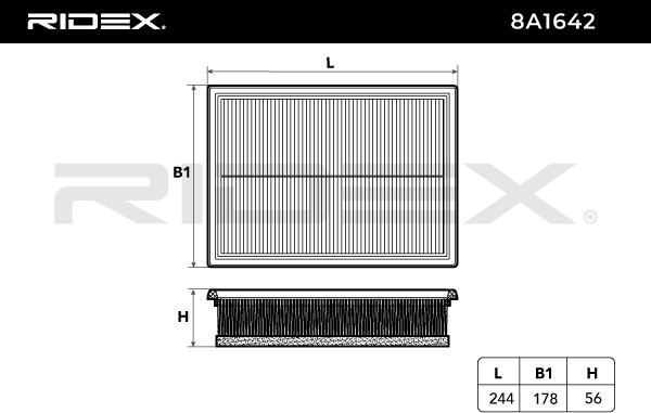 RIDEX 8A1642 - Filtre à air cwaw.fr