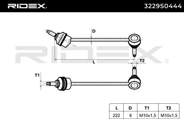 RIDEX 3229S0444 - Entretoise / tige, stabilisateur cwaw.fr