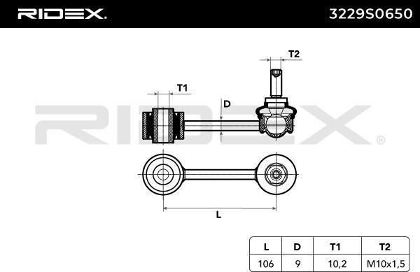 RIDEX 3229S0650 - Entretoise / tige, stabilisateur cwaw.fr