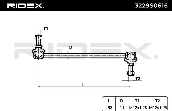 RIDEX 3229S0616 - Entretoise / tige, stabilisateur cwaw.fr