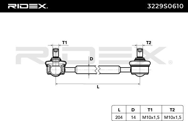 RIDEX 3229S0610 - Entretoise / tige, stabilisateur cwaw.fr