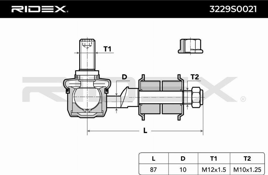 RIDEX 3229S0021 - Entretoise / tige, stabilisateur cwaw.fr