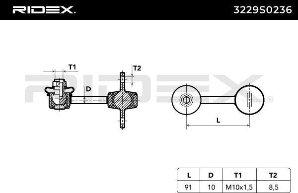 RIDEX 3229S0236 - Entretoise / tige, stabilisateur cwaw.fr