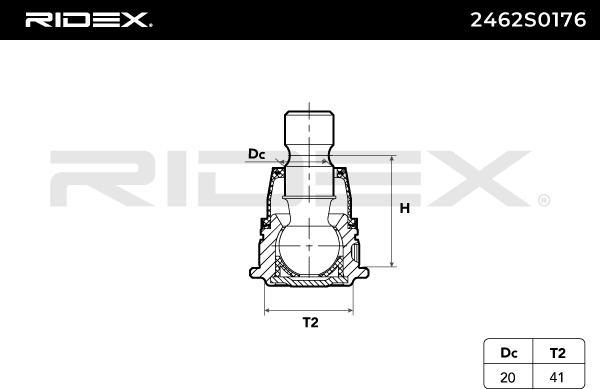 RIDEX 2462S0176 - Rotule de suspension cwaw.fr