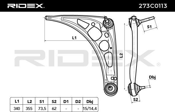 RIDEX 273C0113 - Bras de liaison, suspension de roue cwaw.fr