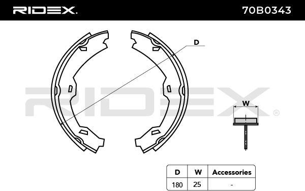 RIDEX 70B0343 - Jeu de mâchoires de frein cwaw.fr