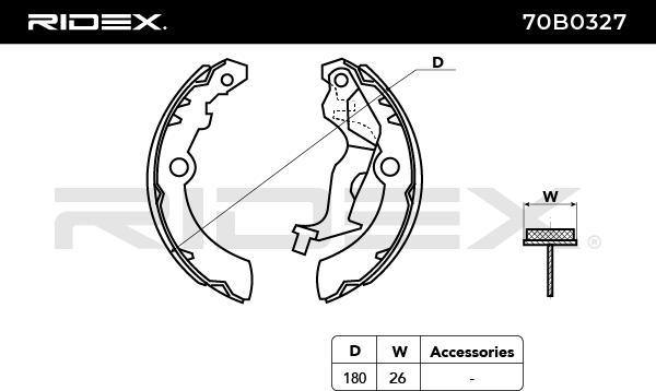 RIDEX 70B0327 - Jeu de mâchoires de frein cwaw.fr