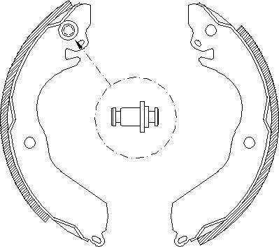 Alpha Brakes HST-MS-031 - Jeu de mâchoires de frein cwaw.fr