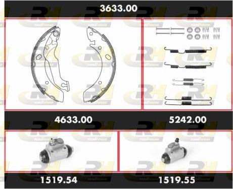 Roadhouse 3633.00 - Jeu de mâchoires de frein cwaw.fr