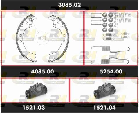 Roadhouse 3085.02 - Jeu de mâchoires de frein cwaw.fr