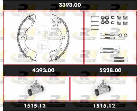 Roadhouse 3393.00 - Jeu de mâchoires de frein cwaw.fr