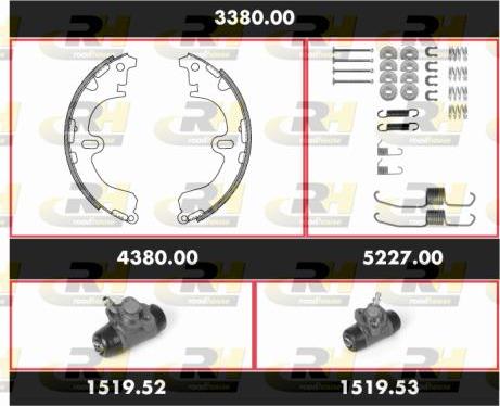 Roadhouse 3380.00 - Jeu de mâchoires de frein cwaw.fr