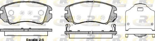 Roadhouse 2953.22 - Kit de plaquettes de frein, frein à disque cwaw.fr