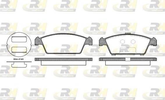 Roadhouse 2459.00 - Kit de plaquettes de frein, frein à disque cwaw.fr