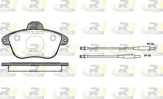 Roadhouse 2401.04 - Kit de plaquettes de frein, frein à disque cwaw.fr