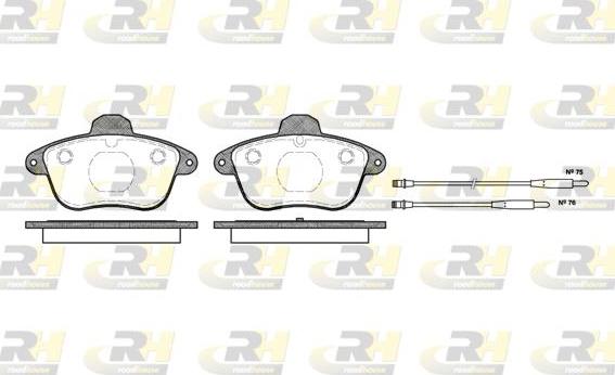 Roadhouse 2401.14 - Kit de plaquettes de frein, frein à disque cwaw.fr