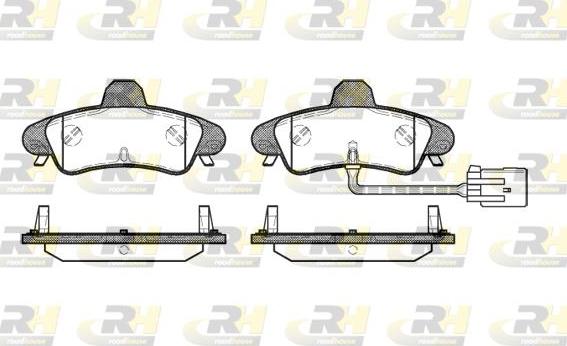 Roadhouse 2433.12 - Kit de plaquettes de frein, frein à disque cwaw.fr