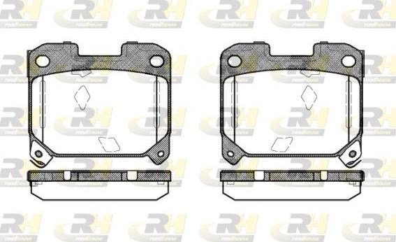 Roadhouse 2475.04 - Kit de plaquettes de frein, frein à disque cwaw.fr