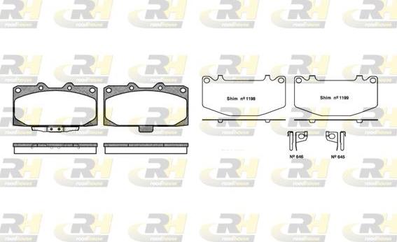 Roadhouse 2599.12 - Kit de plaquettes de frein, frein à disque cwaw.fr