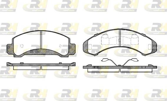 Roadhouse 2550.00 - Kit de plaquettes de frein, frein à disque cwaw.fr