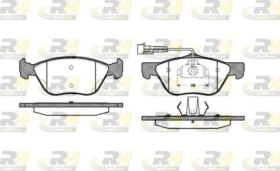 Roadhouse 2589.02 - Kit de plaquettes de frein, frein à disque cwaw.fr