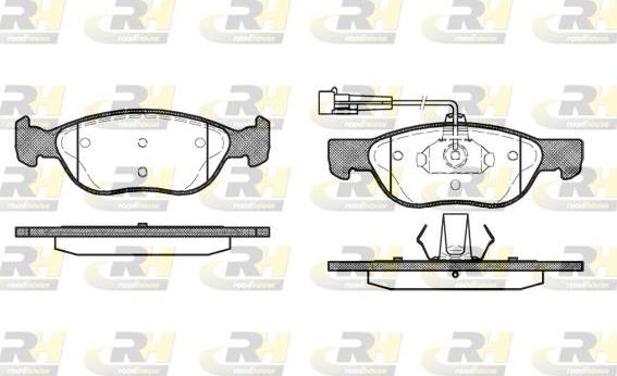 Roadhouse 2587.12 - Kit de plaquettes de frein, frein à disque cwaw.fr