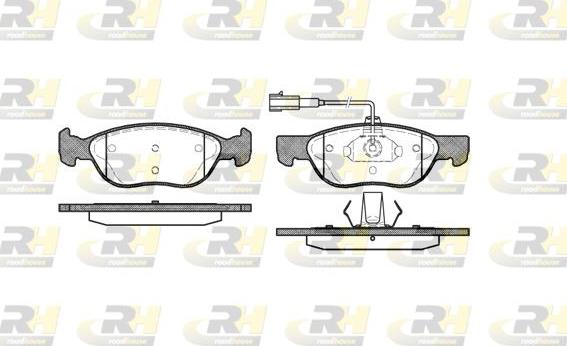 Roadhouse 2587.22 - Kit de plaquettes de frein, frein à disque cwaw.fr