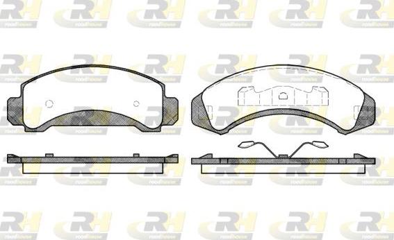 Roadhouse 2523.00 - Kit de plaquettes de frein, frein à disque cwaw.fr