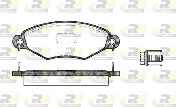 Roadhouse 2643.10 - Kit de plaquettes de frein, frein à disque cwaw.fr