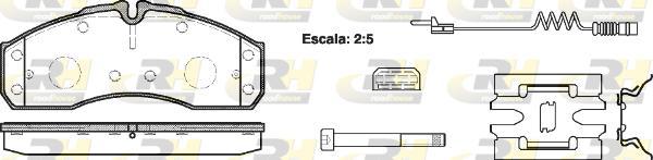 Roadhouse 2651.22 - Kit de plaquettes de frein, frein à disque cwaw.fr