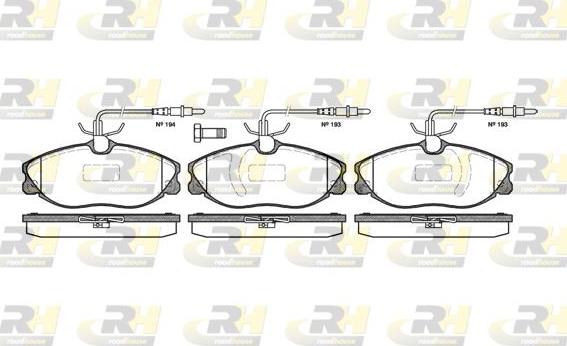 Roadhouse 2604.14 - Kit de plaquettes de frein, frein à disque cwaw.fr