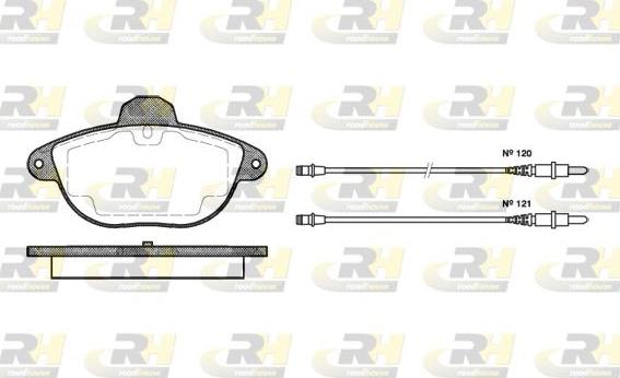 Roadhouse 2608.04 - Kit de plaquettes de frein, frein à disque cwaw.fr