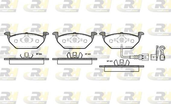 Roadhouse 2633.21 - Kit de plaquettes de frein, frein à disque cwaw.fr