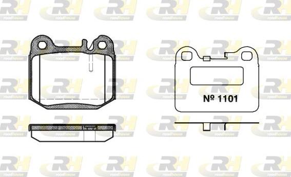 Roadhouse 2014.40 - Kit de plaquettes de frein, frein à disque cwaw.fr