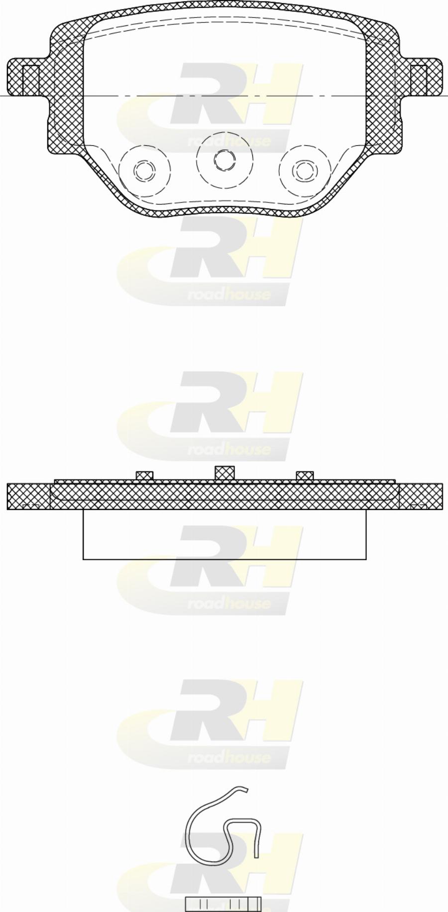 Roadhouse 21905.00 - Kit de plaquettes de frein, frein à disque cwaw.fr