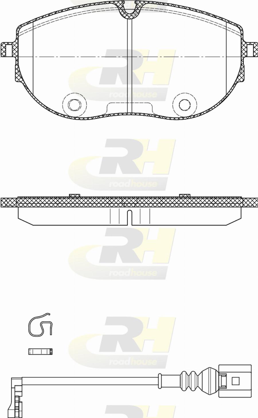 Roadhouse 21919.01 - Kit de plaquettes de frein, frein à disque cwaw.fr