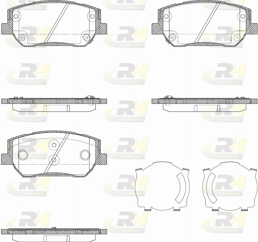 Roadhouse 21910.02 - Kit de plaquettes de frein, frein à disque cwaw.fr