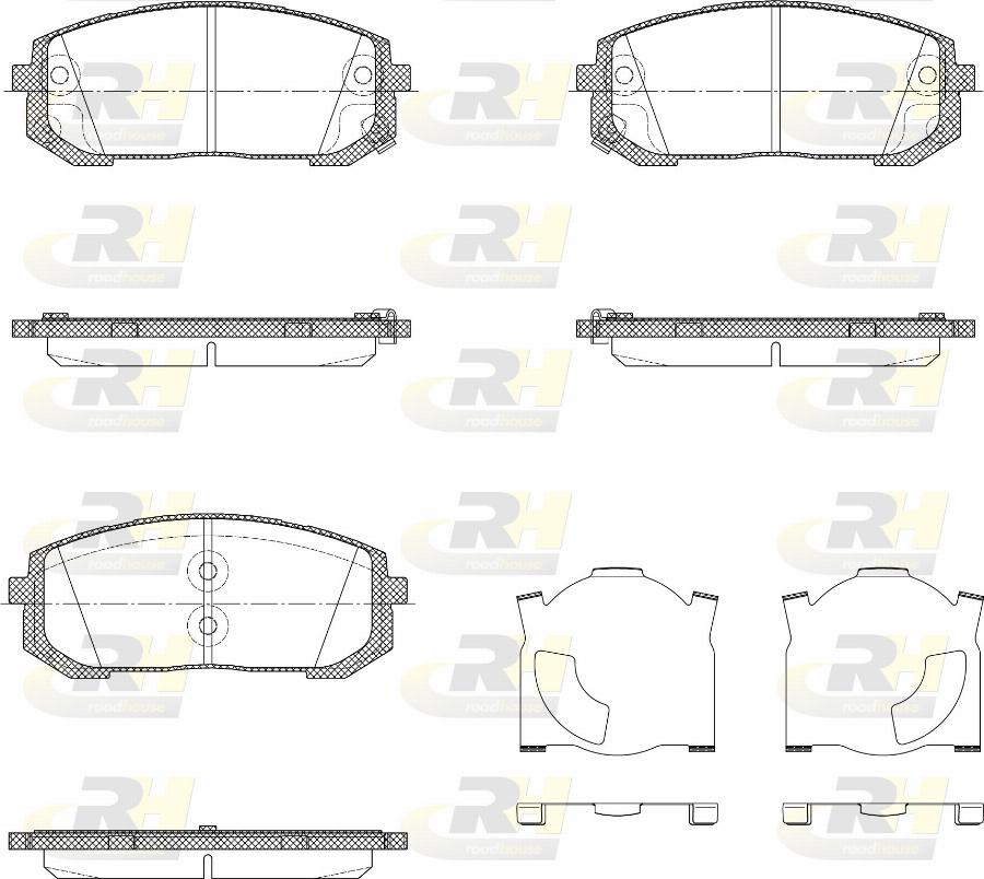 Roadhouse 21923.02 - Kit de plaquettes de frein, frein à disque cwaw.fr