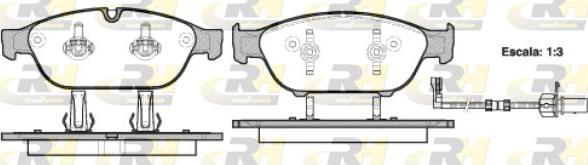 Roadhouse 21441.02 - Kit de plaquettes de frein, frein à disque cwaw.fr