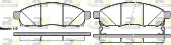 Roadhouse 21434.02 - Kit de plaquettes de frein, frein à disque cwaw.fr