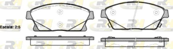 Roadhouse 21431.02 - Kit de plaquettes de frein, frein à disque cwaw.fr