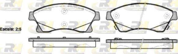 Roadhouse 21431.12 - Kit de plaquettes de frein, frein à disque cwaw.fr