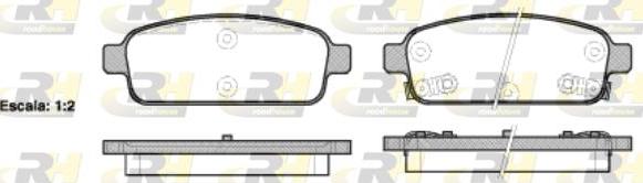 Roadhouse 21432.02 - Kit de plaquettes de frein, frein à disque cwaw.fr