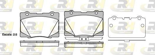 Roadhouse 21422.02 - Kit de plaquettes de frein, frein à disque cwaw.fr